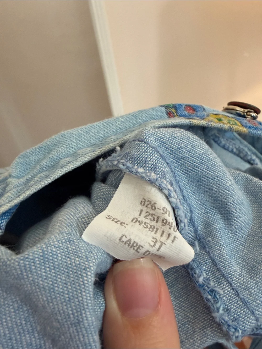 Vintage OshKosh B'gosh Light Blue Denim Overalls with Car Print